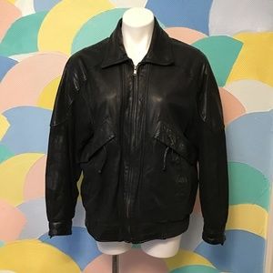 Phase 2 Vintage genuine leather black jacket size M